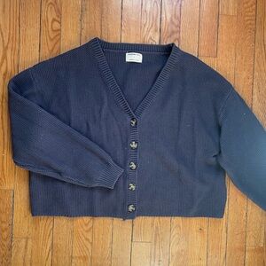 Jackson Rowe Navy Cotton Knit Cardigan